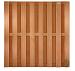 Elephant rechte schutting Bangkirai hardhout 39x1800x1800mm 15 planks V-groeven RVS geschr.