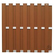 Elephant schutting Design houtcomposiet FSC/GRS 39x1800x1800mm bruin met aluminium liggers