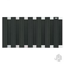 Elephant schutting Design houtcomposiet FSC/GRS 39x1800x930mm halfhoog antraciet/aluminium liggers