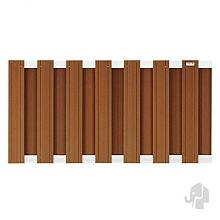 Elephant schutting Design houtcomposiet FSC/GRS 39x1800x930mm halfhoog bruin/aluminium liggers