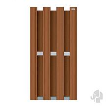 Elephant schutting Design houtcomposiet FSC/GRS 39x900x1800mm halfbreed bruin / aluminium liggers