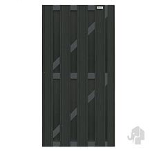 Elephant tuindeur Design houtcomposiet FSC/GRS 39x900x1800mm antraciet/antra incl krukken/slot/bs