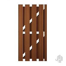 Elephant tuindeur Design houtcomposiet FSC/GRS 39x900x1800mm bruin met alu liggers incl. beslag