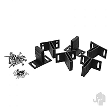 Elephant T beslagset antraciet gecoat aluminium 6 stuks in blister tbv houtcomposiet schuttingen