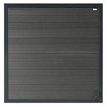 Elephant schutting Forte houtcomposiet FSC/GRS 40x1800x1800mm antraciet met antraciet alu kader