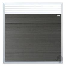 Elephant schutting Forte houtcomposiet FSC/GRS 40x1800x1800mm antraciet/alu kader - decorelement