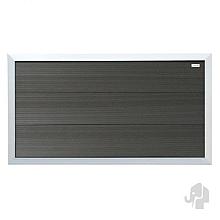 Elephant schutting Forte houtcomposiet FSC/GRS 40x1800x930mm halfhoog antraciet / aluminium kader