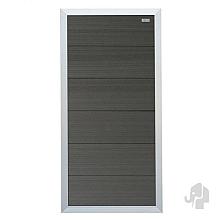 Elephant schutting Forte houtcomposiet FSC/GRS 40x900x1800mm halfbreed antraciet/aluminium kader