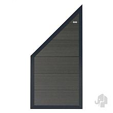 Elephant schutting Forte houtcomposiet FSC/GRS 40x900x1800mm halfschuin antraciet/antra alu kader