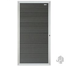 Elephant tuindeur Forte houtcomposiet FSC/GRS 40x900x1800mm antraciet/alu + krukken/slot/beslag