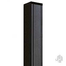 Elephant geassembleerde paal aluminium met kap 68x68x1350mm antraciet gepoedercoat/houten kern