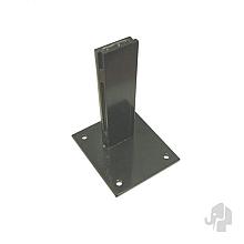 Elephant paalhouder met voet Modular/M&M staal antraciet gepoedercoat tbv Modular paal 68x68mm