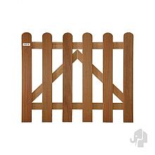 Elephant poortje Classic Bangkirai hardhout 35x1000x800mm fijne ribbel/ RVS geschroefd