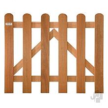 Elephant poortje Classic Kempas FSC hardhout 34x1000x800mm fijne ribbel / RVS geschroefd