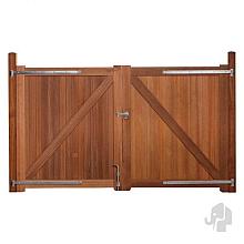 Elephant poort Belmonte dubbel Bangkirai hardhout 40x3000x1800mm inclusief beslagset 009237