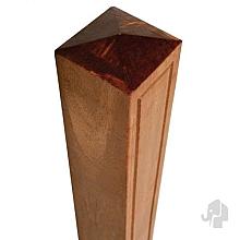 Elephant geschaafde paal Bangkirai hardhout 110x110x3050mm V-groeven en diamantkop