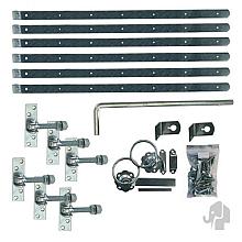 Elephant beslagset dubbel Belvedere verzinkt staal tbv dubbele Belvedere poorten met trellis