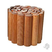 Elephant rolborder Bangkirai hardhout 200x1800mm met staaldraad en U nagels