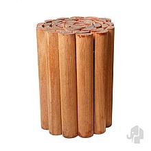 Elephant rolborder Bangkirai hardhout 300x1800mm met staaldraad en U nagels