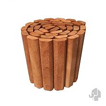 Elephant rolborder duurzaam hardhout FSC 200x1800mm bevestigd met staaldraad