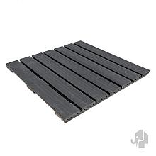 Elephant terras tegel houtcomposiet FSC/GRS 24x500x500mm antraciet/massief/vlak geschuurd