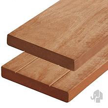 Elephant vlonderplank Bangkirai hardhout 28x190mm vlak geschaafd / 2 V-groeven