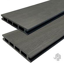 Elephant vlonderplank (clip) houtcomposiet FSC/GRS 21x140mm rock grey ribbel profiel /vlak geschuurd