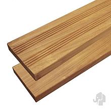 Elephant vlonderplank Almendrillo FSC hardhout 19x90mm vlak geschaafd / semi-ribbel - ge-olied