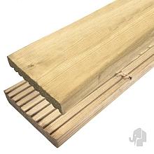 Elephant vlonderplank verduurzaamd Vuren FSC 28x145mm groeven profiel / vlak geschaafd >