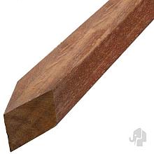 Elephant geschaafde paal Azobé hardhout  70x70mm 4-zijdig vlak geschaafd en gepunt