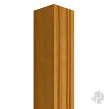 Elephant geschaafde paal Almendrillo FSC hardhout 70x70mm 2-zijdig semi-ribbel - ge-olied - gepunt