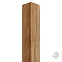 Elephant geschaafde paal verduurzaamd Vuren FSC 69x69mm bruin geimpregneerd zonder punt