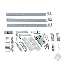 Elephant houten tuindeur beslagset universeel set incl hengen, duimen, deurkrukken, cilinderslot