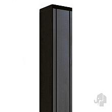 Elephant geassembleerde paal aluminium met kap 88x88x2720mm antraciet gepoedercoat/houten kern