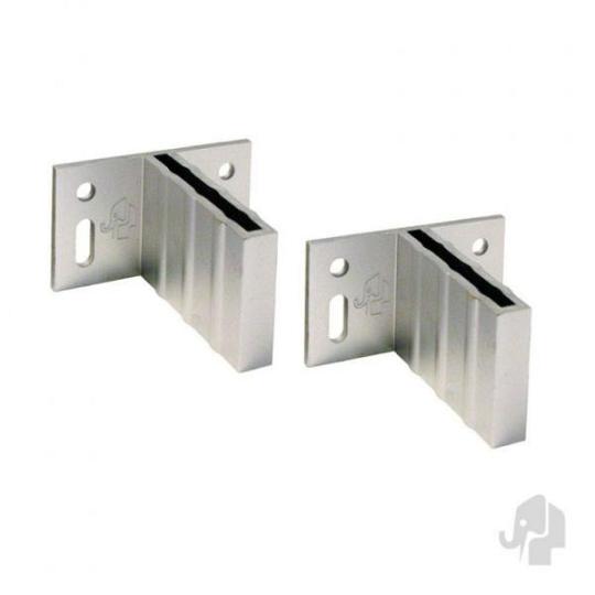 Elephant T beslagset geanodiseerd aluminium 6 stuks in blister tbv houtcomposiet schuttingen